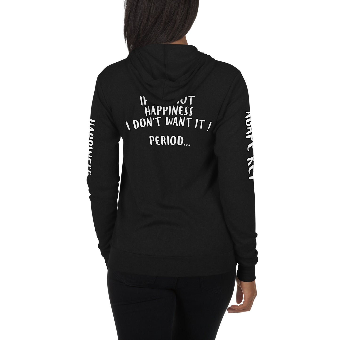 Happiness Unisex zip hoodie