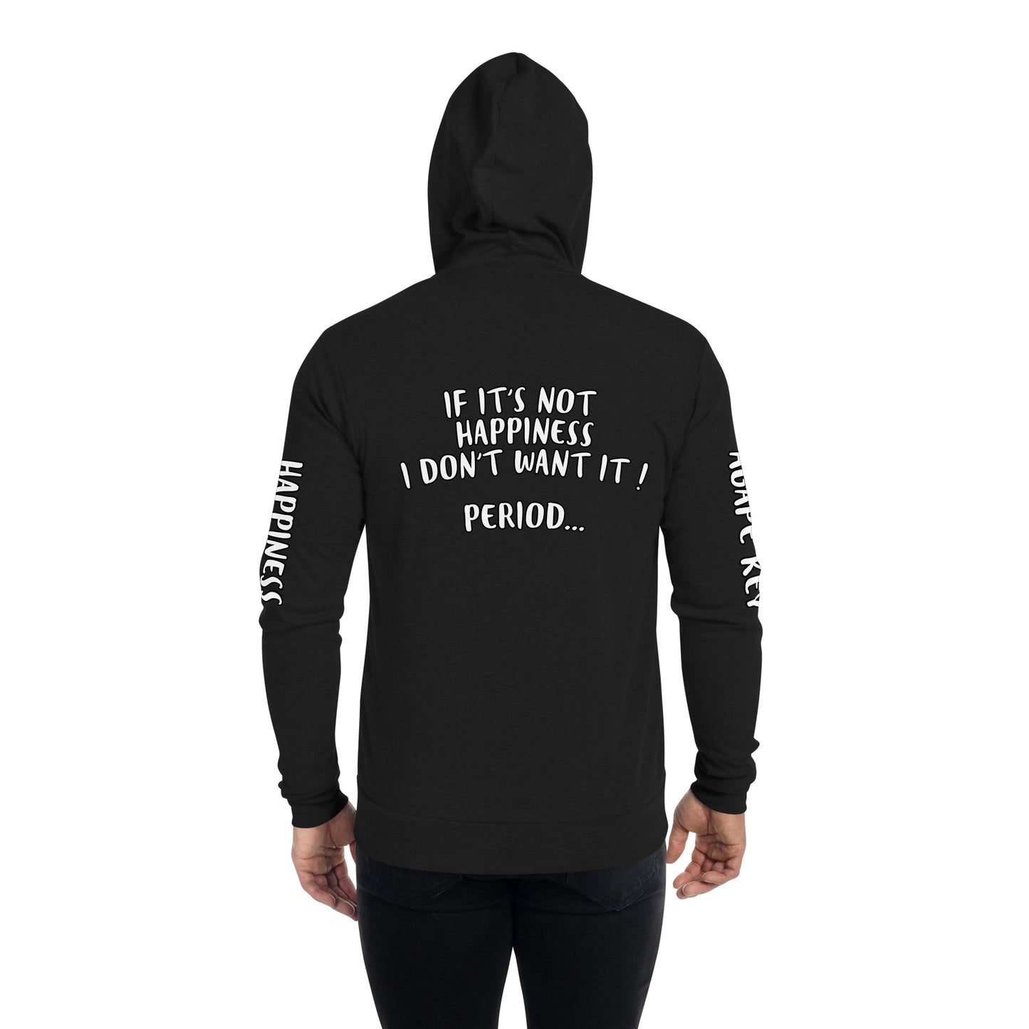 Happiness Unisex zip hoodie