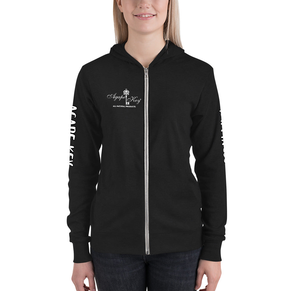 Happiness Unisex zip hoodie