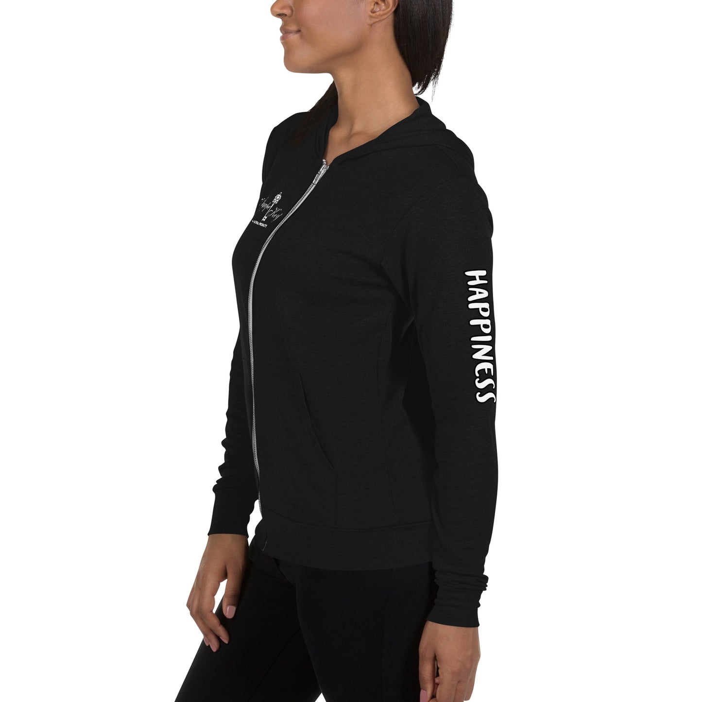 Happiness Unisex zip hoodie